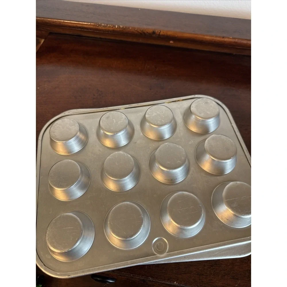 2 - Mirro Mini Cupcake/Muffin Pan - 12 Aluminum cups 9.75